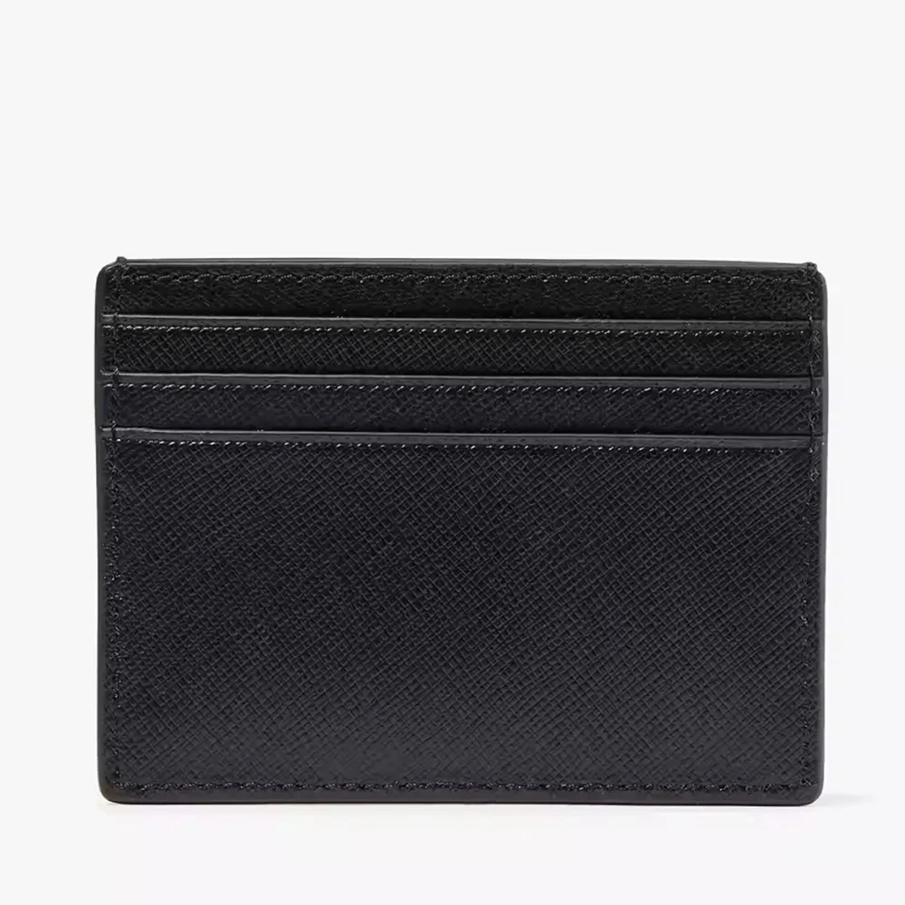 Kate Spade Madison Saffiano Leather Small Slim Card Holder COLOR: Black  NWT